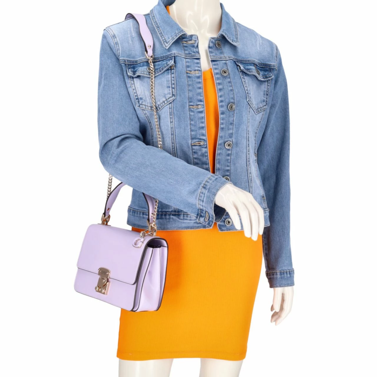 Guess Umhängetasche Eliette Logo Convertible XBody Flap Lavender 4 Guess Umhängetasche Eliette Logo Convertible XBody Flap Lavender – Bild 2