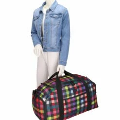 KENORADA Reisetasche Rainbow Duffle L 59l Muticolorcheck KR -Aufbewahrungstasche Geschäft 0 02 neu 3264794bda6afd3 1280x1280