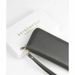 Seidenfelt Manufaktur Langbörse Damen Smilla Anthracite, Metal Gold -Aufbewahrungstasche Geschäft 0 03616621af3e695 1280x1280