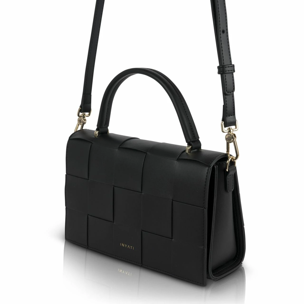 Inyati Kurzgriff Tasche Patti Black Gold 5 Inyati Kurzgriff Tasche Patti Black Gold – Bild 3