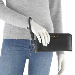 Guess Langbörse Damen Laurel SLG Large Zip Around Black -Aufbewahrungstasche Geschäft 0 0363a4e317a214a 1280x1280