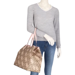 Guess Shopper Vikky Large Tote Latte Logo Pale Rose -Aufbewahrungstasche Geschäft 0 03640bb75572522 1280x1280