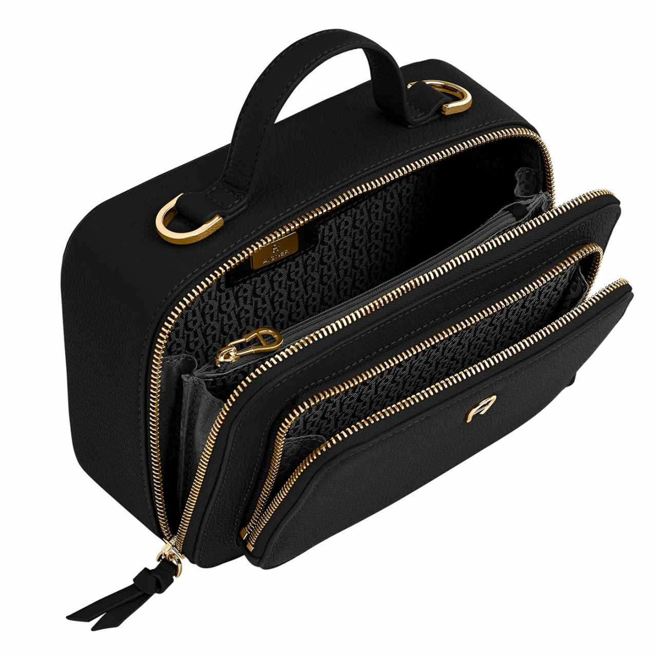 AIGNER Kurzgriff Tasche Zita S Schwarz 5 AIGNER Kurzgriff Tasche Zita S Schwarz – Bild 3