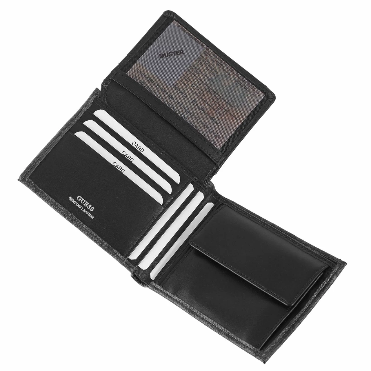 Guess Querbörse Herren Vezzola Smart Billfold Schwarz 5 Guess Querbörse Herren Vezzola Smart Billfold Schwarz – Bild 3
