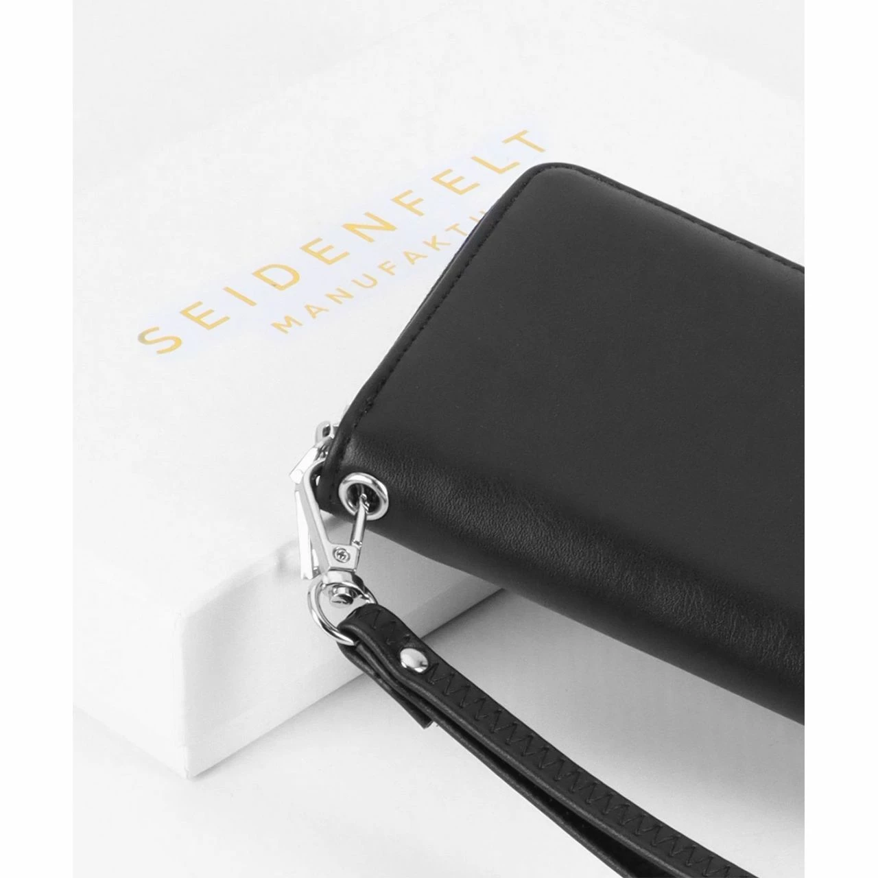 Seidenfelt Manufaktur Langbörse Damen Smilla Black, Silver 5 Seidenfelt Manufaktur Langbörse Damen Smilla Black, Silver – Bild 3