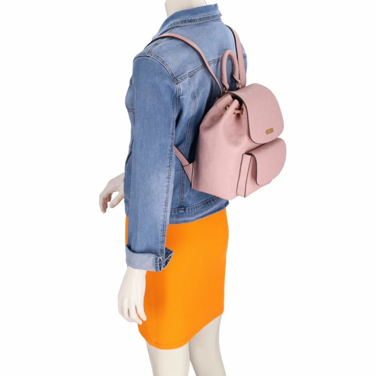 Guess Damenrucksack Geva Flap Backpack Rose Logo 5 Guess Damenrucksack Geva Flap Backpack Rose Logo – Bild 3