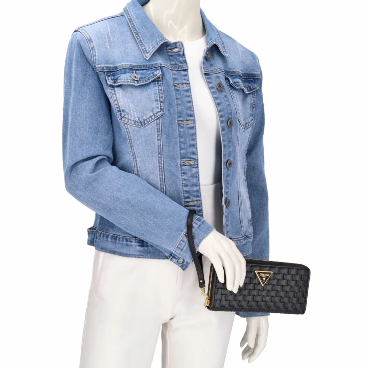 Guess Langbörse Damen Lisbet SLG Large Zip Around Black 5 Guess Langbörse Damen Lisbet SLG Large Zip Around Black – Bild 3