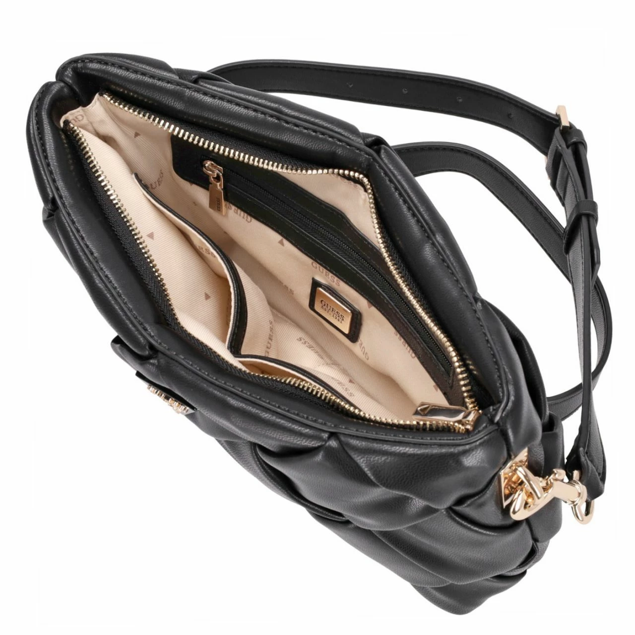 Guess Umhängetasche Zaina Crossbody Top Zip Black 5 Guess Umhängetasche Zaina Crossbody Top Zip Black – Bild 3