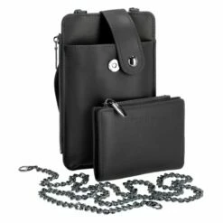 Seidenfelt Manufaktur Umhängetasche Medja Cellphone Bag Set Black -Aufbewahrungstasche Geschäft 0 036513628628f15 1280x1280