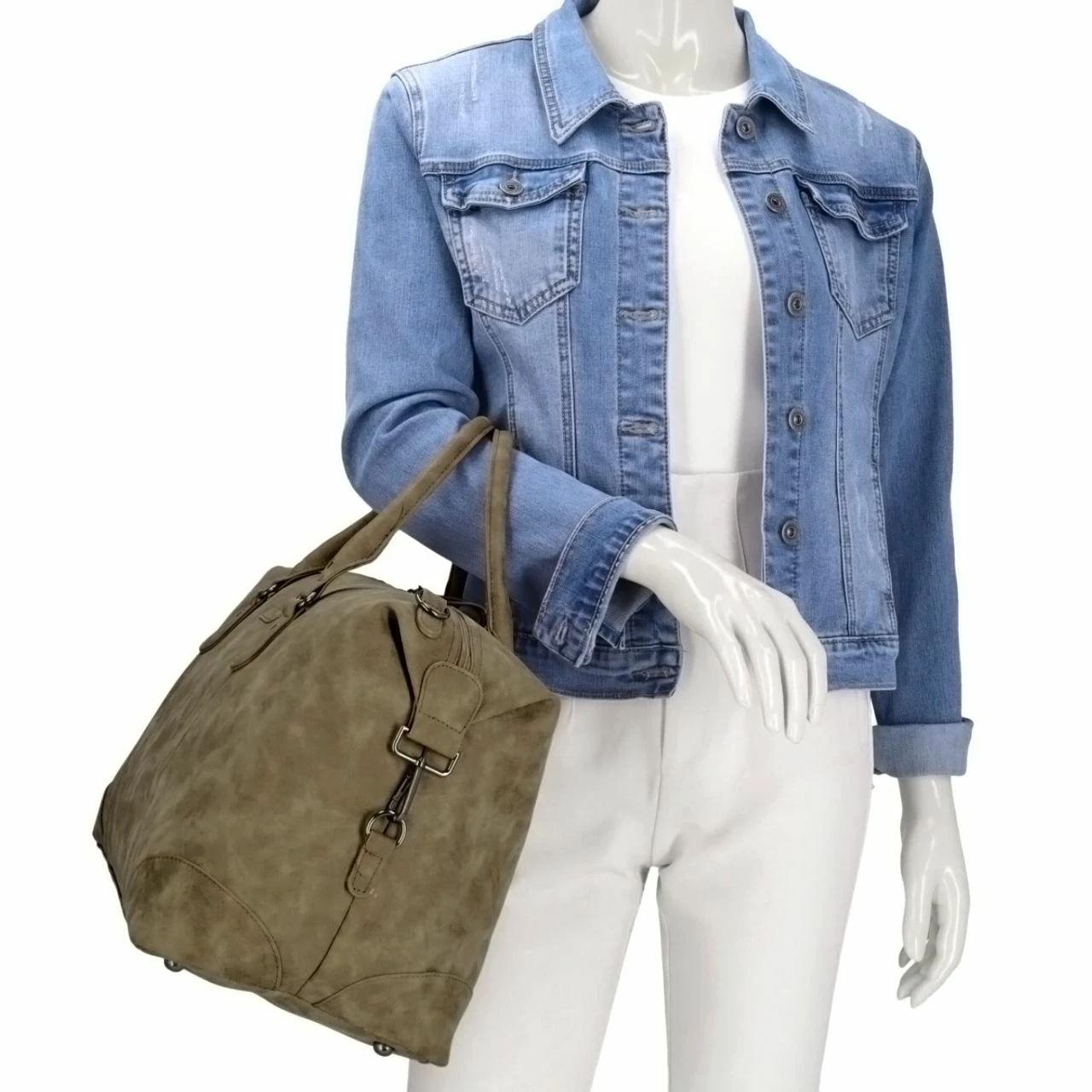 Piace Molto Reisetasche Felina Duffle Bag Green 5 Piace Molto Reisetasche Felina Duffle Bag Green – Bild 3