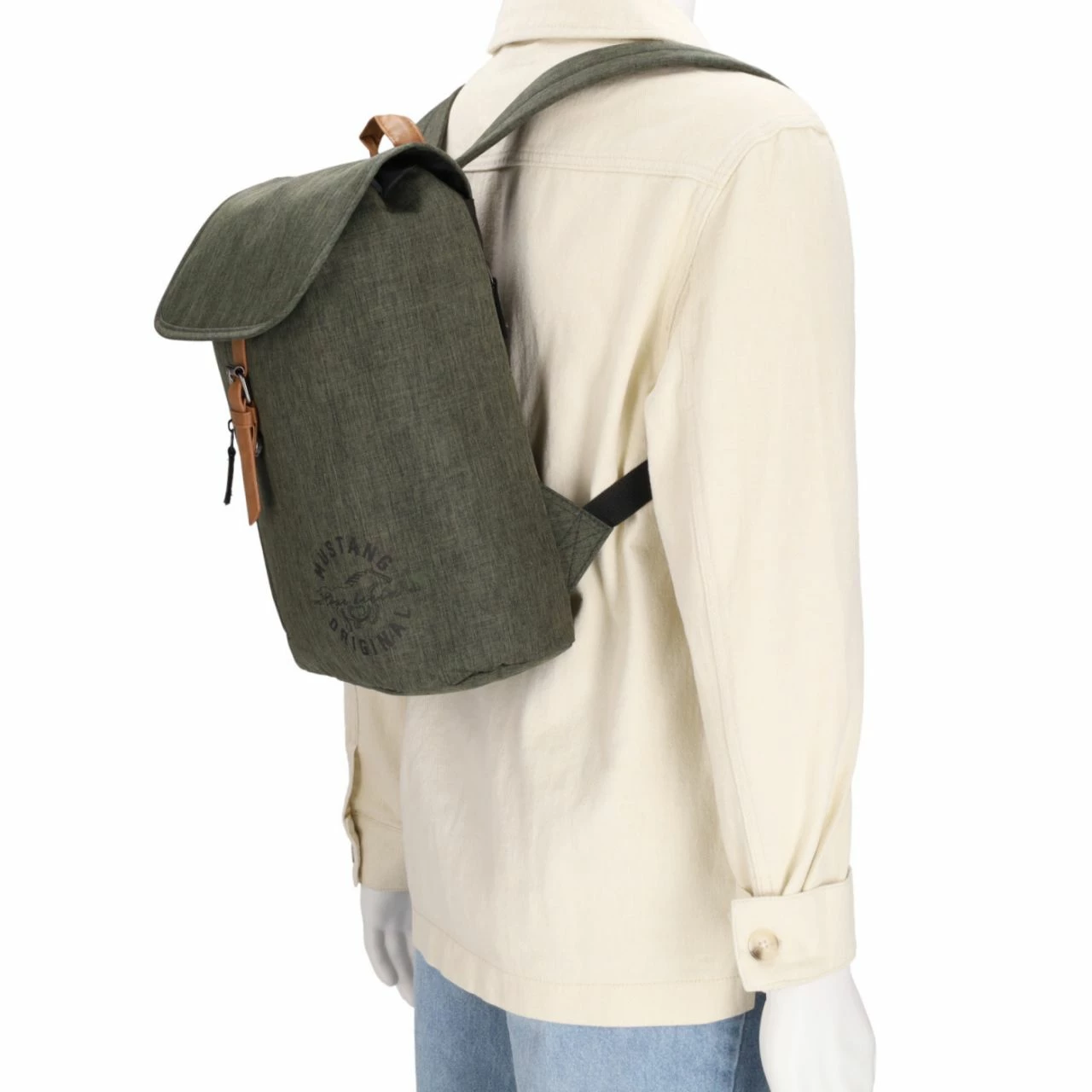 Mustang Rucksack Sevilla Backpack Flap Oliv 5 Mustang Rucksack Sevilla Backpack Flap Oliv – Bild 3