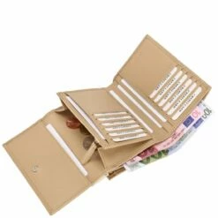 Coccinelle Hochkantbörse Damen Metallic Soft Wallet Fresh Beige -Aufbewahrungstasche Geschäft 0 036566761011329 1280x1280