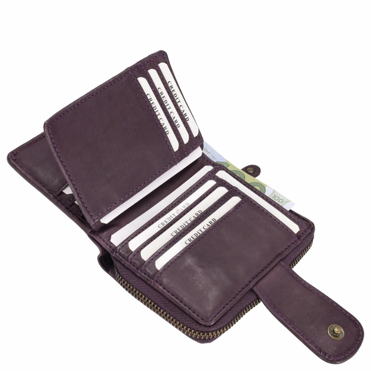 Harbour 2nd Hochkantbörse Damen Kleine Isidora Deep Purple 5 Harbour 2nd Hochkantbörse Damen Kleine Isidora Deep Purple – Bild 3