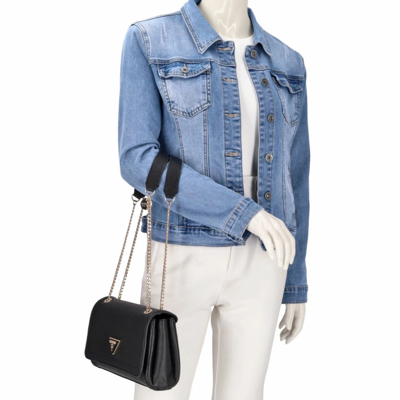 Guess Umhängetasche Noelle Convertible XBody Flap Black 5 Guess Umhängetasche Noelle Convertible XBody Flap Black – Bild 3