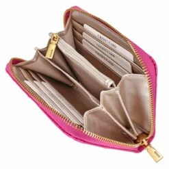 Guess Querbörse Damen Jania SLG Medium Zip Around Fuchsia -Aufbewahrungstasche Geschäft 0 036584c69a34dd3 1280x1280