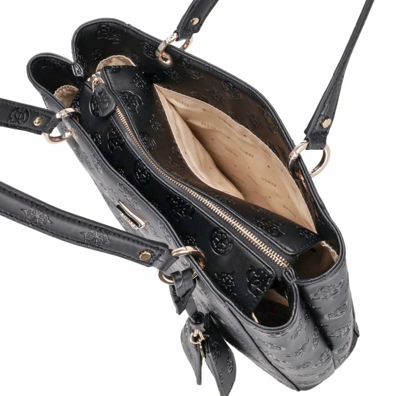 Guess Shopper Jena Noel Tote Black Logo 5 Guess Shopper Jena Noel Tote Black Logo – Bild 3