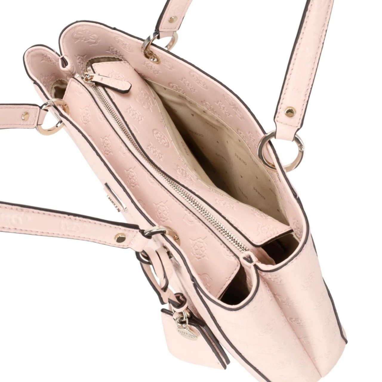 Guess Shopper Jena Noel Tote Pale Pink Logo 5 Guess Shopper Jena Noel Tote Pale Pink Logo – Bild 3