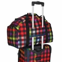 KENORADA Reisetasche Rainbow Duffle M 40l Muticolorcheck KR -Aufbewahrungstasche Geschäft 0 03 neu 3264794ea566927 1280x1280