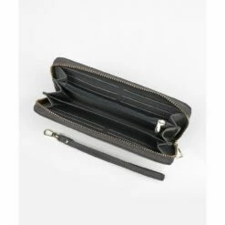 Seidenfelt Manufaktur Langbörse Damen Smilla Anthracite, Metal Gold -Aufbewahrungstasche Geschäft 0 04616621b06088d 1280x1280