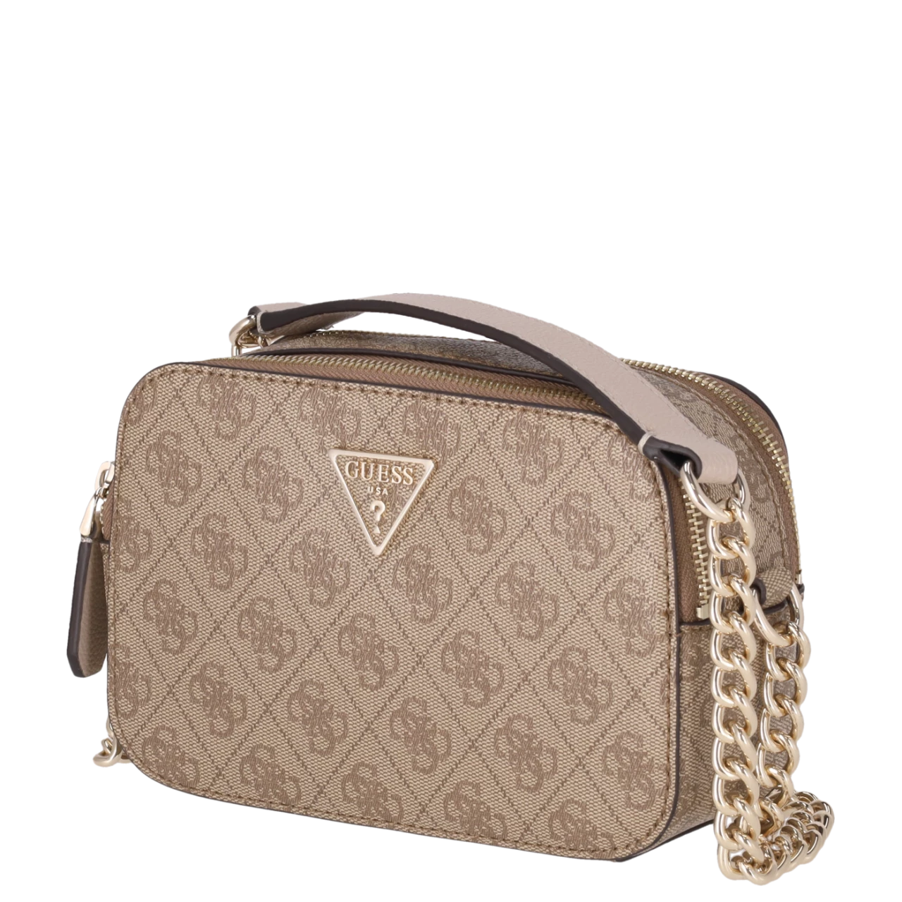 Guess Umhängetasche Noelle Crossbody Camerabag Latte Logo 6 Guess Umhängetasche Noelle Crossbody Camerabag Latte Logo – Bild 4