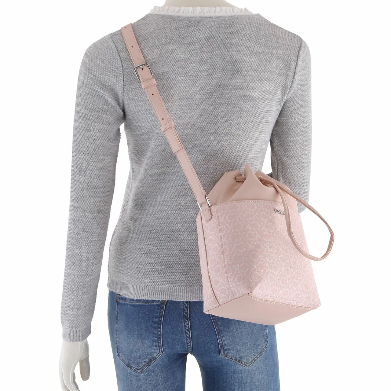 Calvin Klein Beuteltasche Bucket Bag SM Mono Sand Mono 6 Calvin Klein Beuteltasche Bucket Bag SM Mono Sand Mono – Bild 4