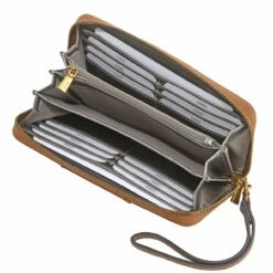 Guess Langbörse Damen Eco Brenton SLG LRG Zip Around Caramel -Aufbewahrungstasche Geschäft 0 04642e75bc82a30 1280x1280