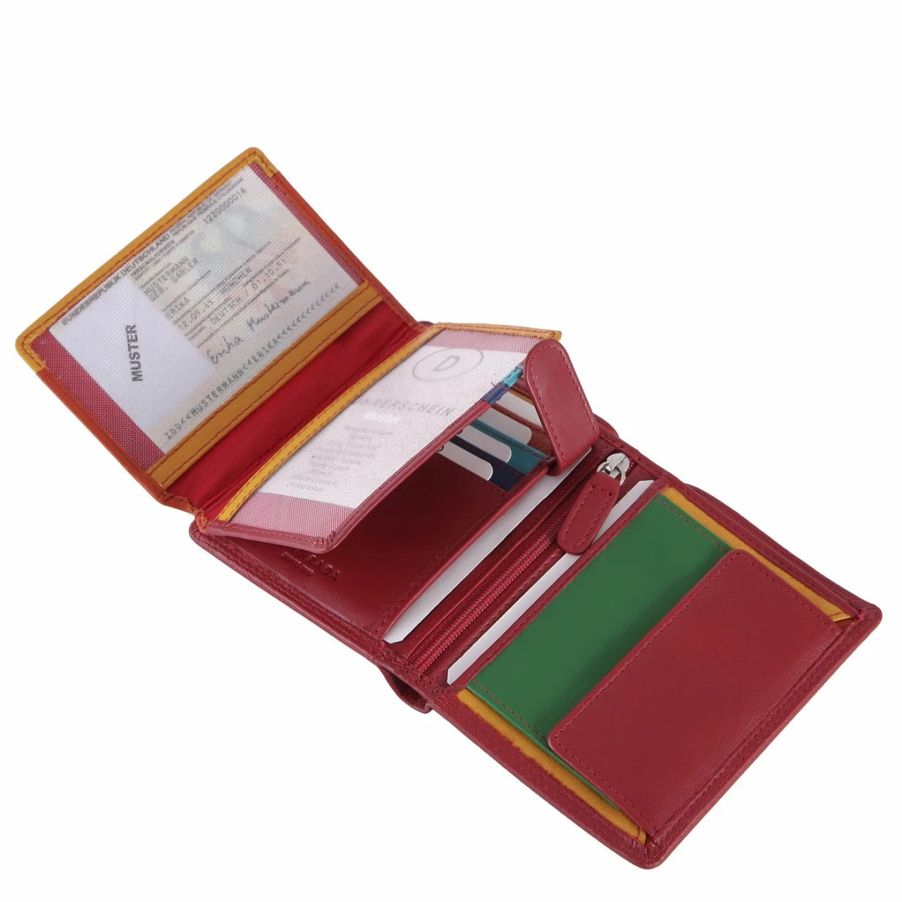 KENORADA Hochkantbörse Damen Tapa Red 6 KENORADA Hochkantbörse Damen Tapa Red – Bild 4