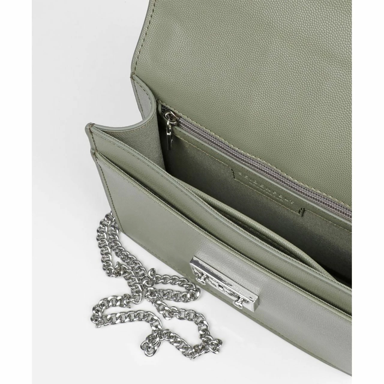 Seidenfelt Manufaktur Umhängetasche Roros Sage, Silver Metall 6 Seidenfelt Manufaktur Umhängetasche Roros Sage, Silver Metall – Bild 4