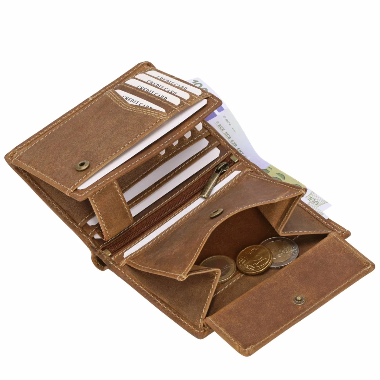 Sattlers & Co. Hochkantbörse Herren Tyson Cognac 6 Sattlers & Co. Hochkantbörse Herren Tyson Cognac – Bild 4