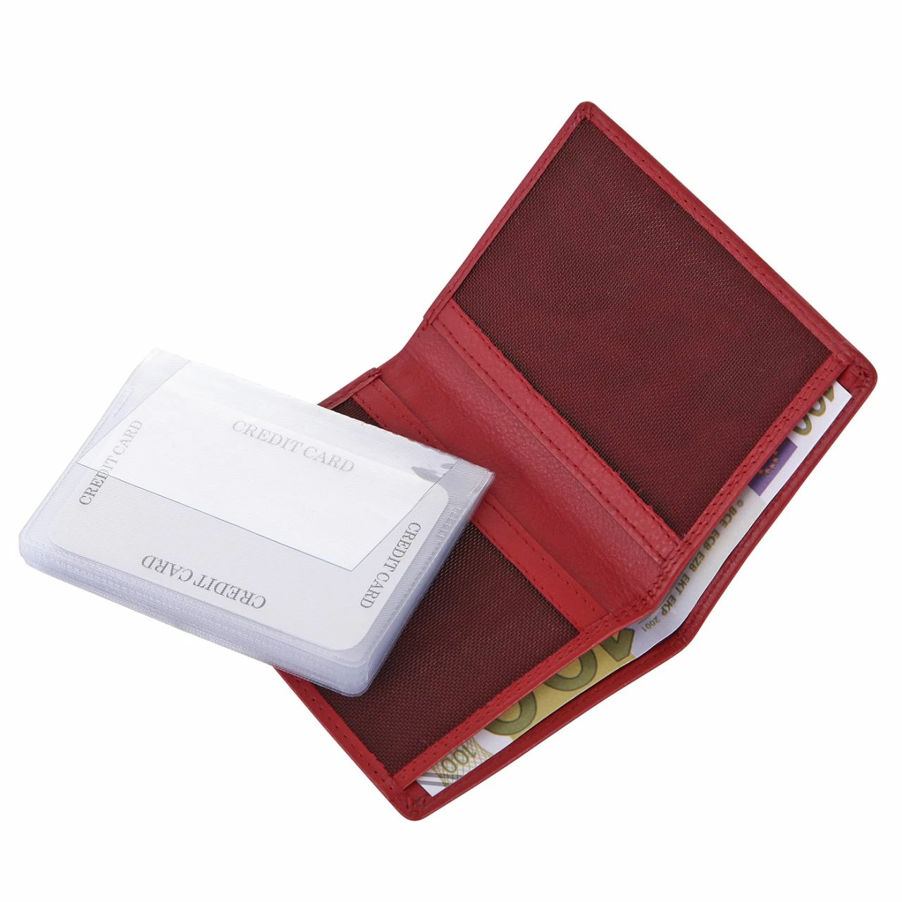 KENORADA Kreditkartenetui Ried Rot 6 KENORADA Kreditkartenetui Ried Rot – Bild 4