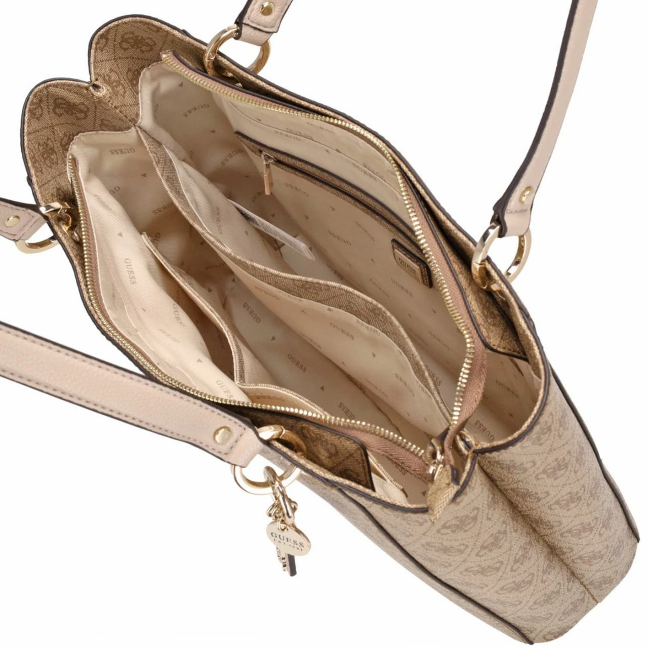 Guess Shopper Noelle Noel Tote Latte Logo 6 Guess Shopper Noelle Noel Tote Latte Logo – Bild 4