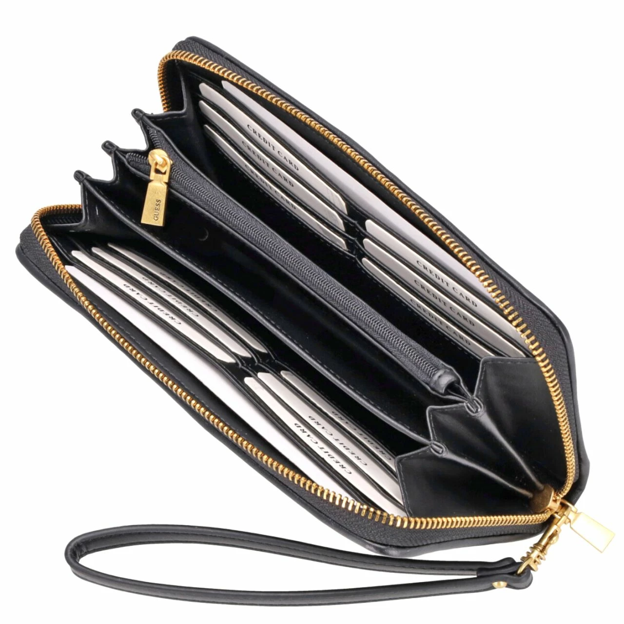 Guess Langbörse Damen Lisbet SLG Large Zip Around Black 6 Guess Langbörse Damen Lisbet SLG Large Zip Around Black – Bild 4