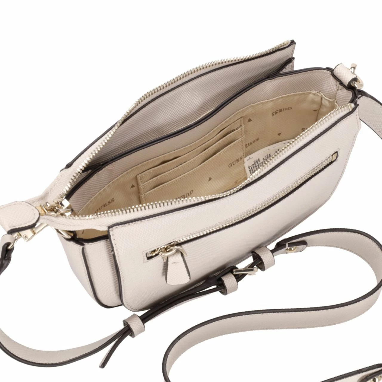 Guess Umhängetasche Brynlee Mini Triple Compt Flap Xbody Stone 6 Guess Umhängetasche Brynlee Mini Triple Compt Flap Xbody Stone – Bild 4