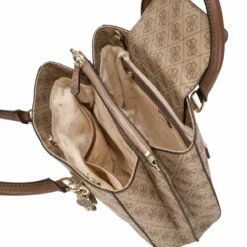 Guess Kurzgriff Tasche Noelle Girlfriend Satchel Latte Logo/brown -Aufbewahrungstasche Geschäft 0 0465120a4808938 1280x1280