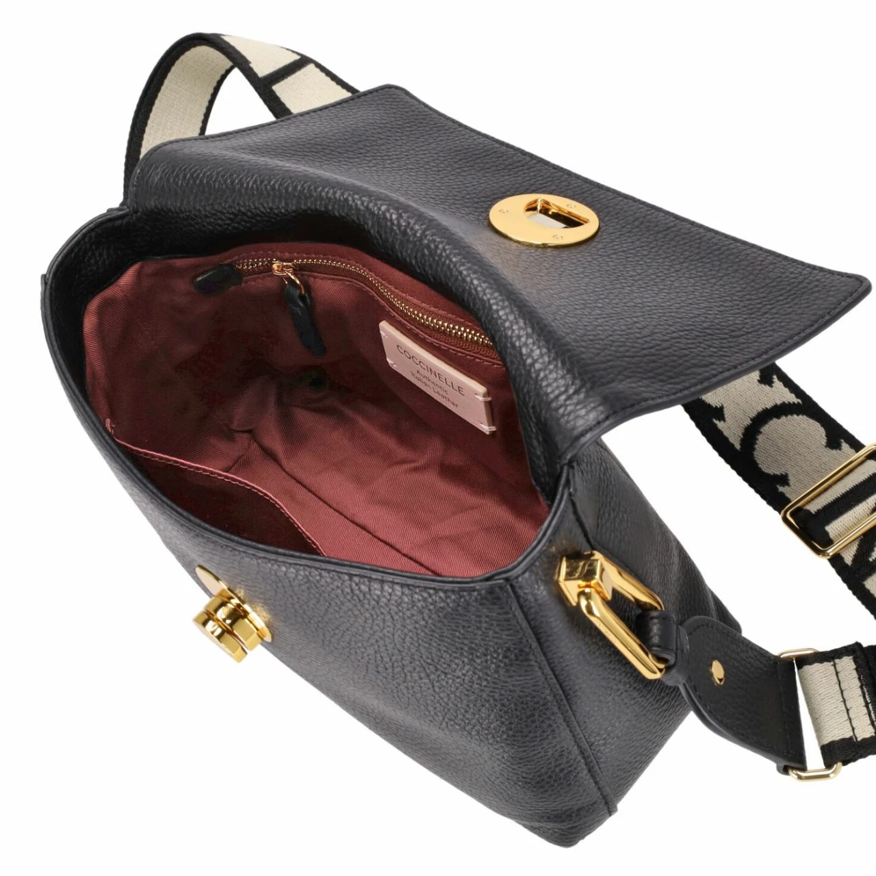 Coccinelle Umhängetasche Liya Signature Bag Noir 6 Coccinelle Umhängetasche Liya Signature Bag Noir – Bild 4