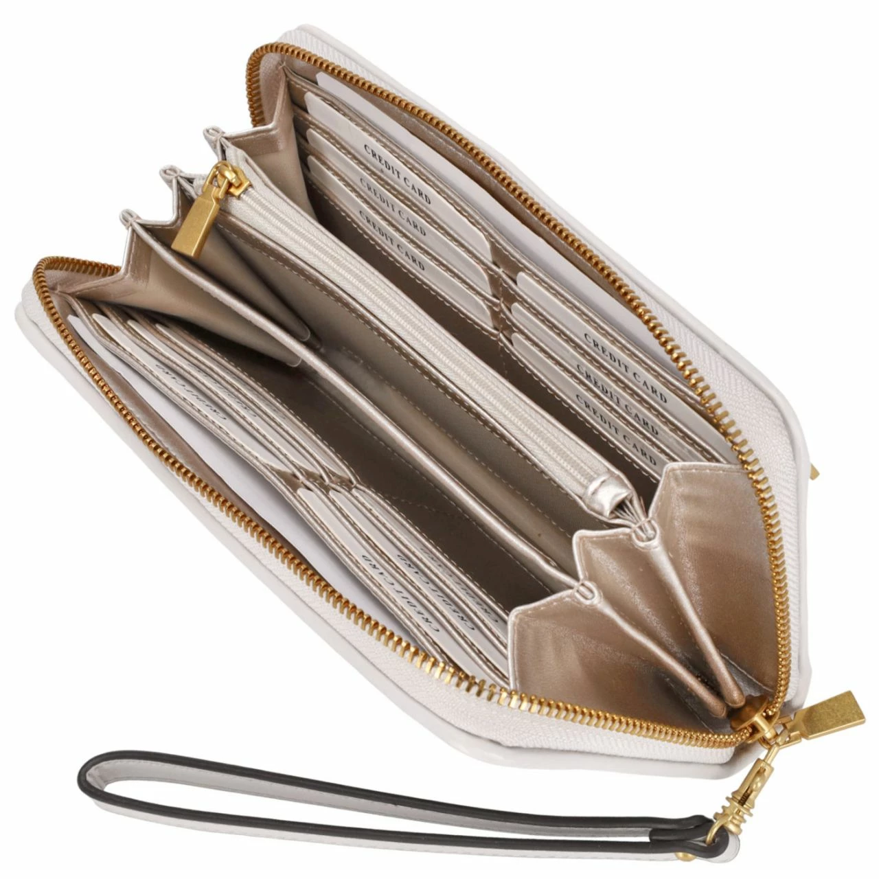 Guess Langbörse Damen Lisbet SLG Large Zip Around Stone 6 Guess Langbörse Damen Lisbet SLG Large Zip Around Stone – Bild 4