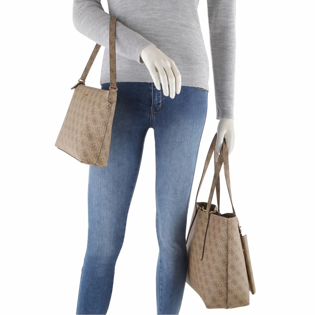 Guess Shopper Eco Brenton Tote Latte Logo 6 Guess Shopper Eco Brenton Tote Latte Logo – Bild 4