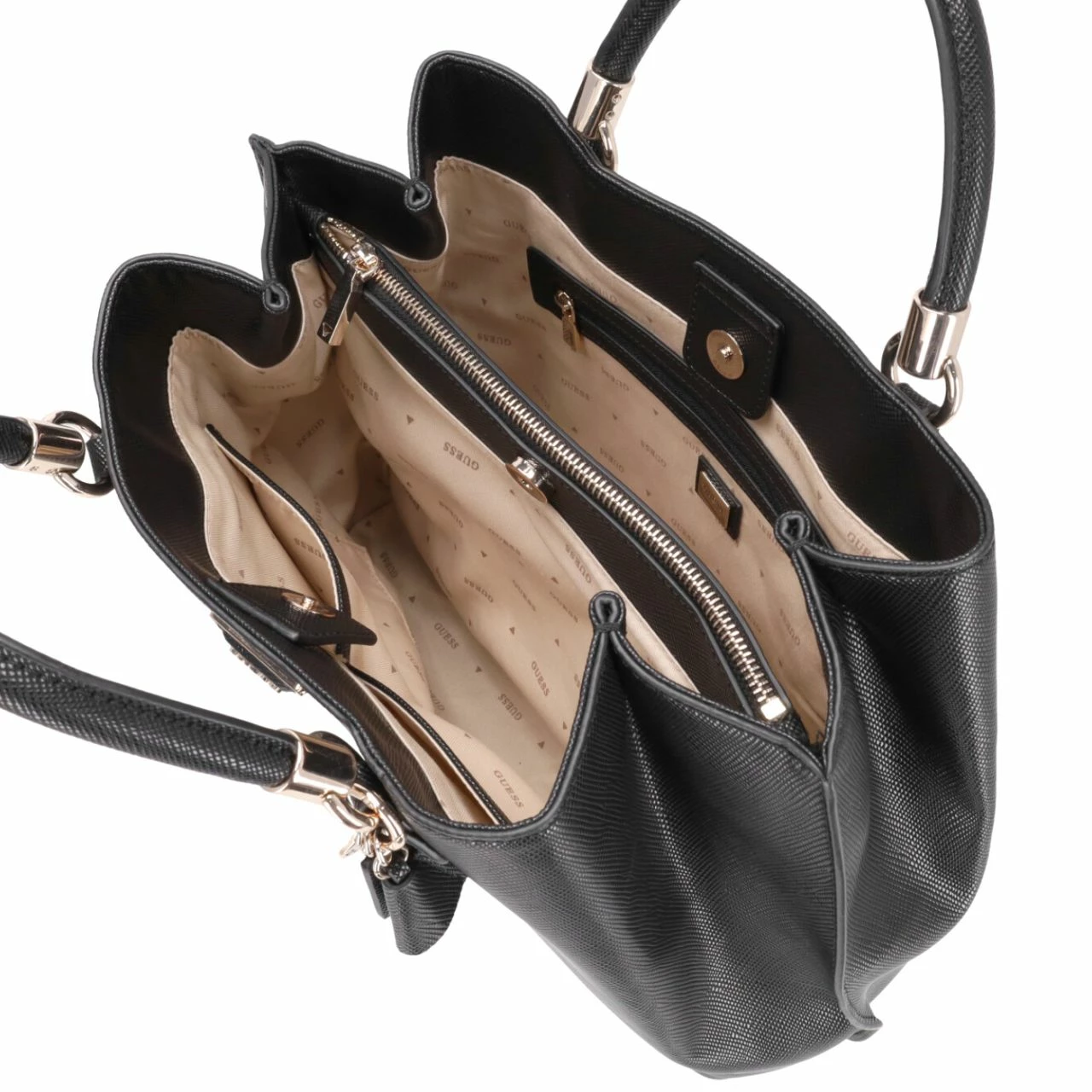 Guess Kurzgriff Tasche Gizele Girlfriend Carryall Black 6 Guess Kurzgriff Tasche Gizele Girlfriend Carryall Black – Bild 4