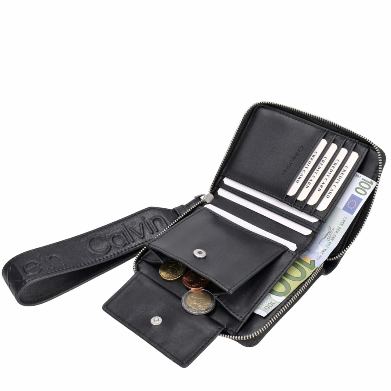 Calvin Klein Kleinbörse Damen Gracie Wallet Black 6 Calvin Klein Kleinbörse Damen Gracie Wallet Black – Bild 4