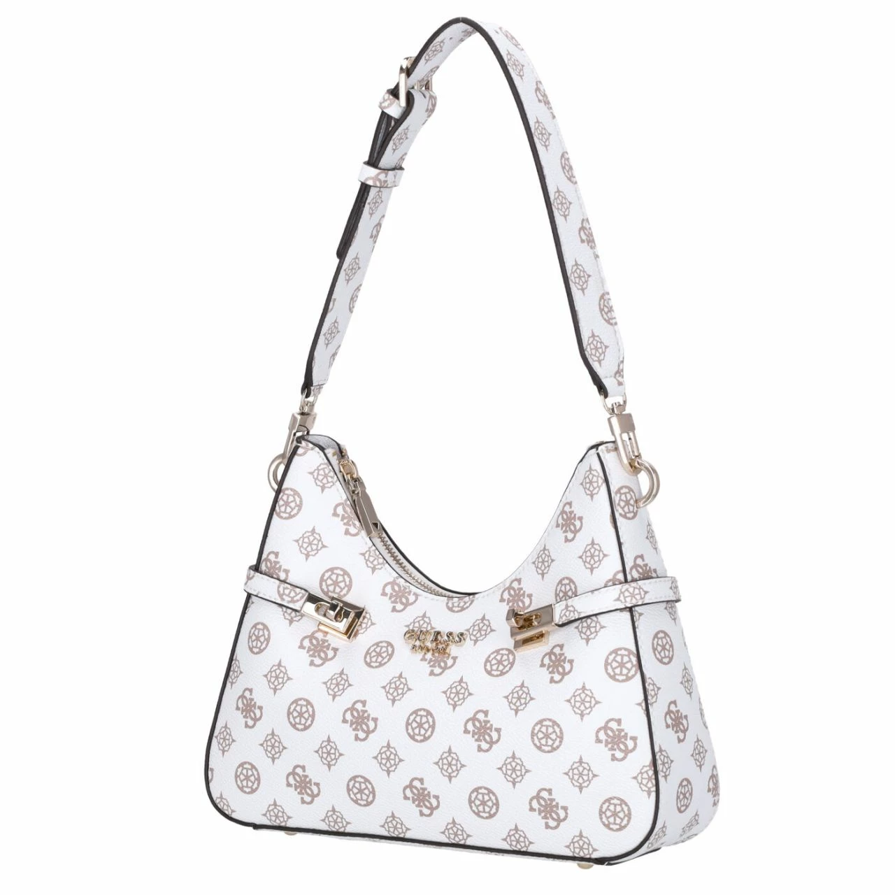 Guess Beuteltasche Loralee Hobo White Logo 6 Guess Beuteltasche Loralee Hobo White Logo – Bild 4