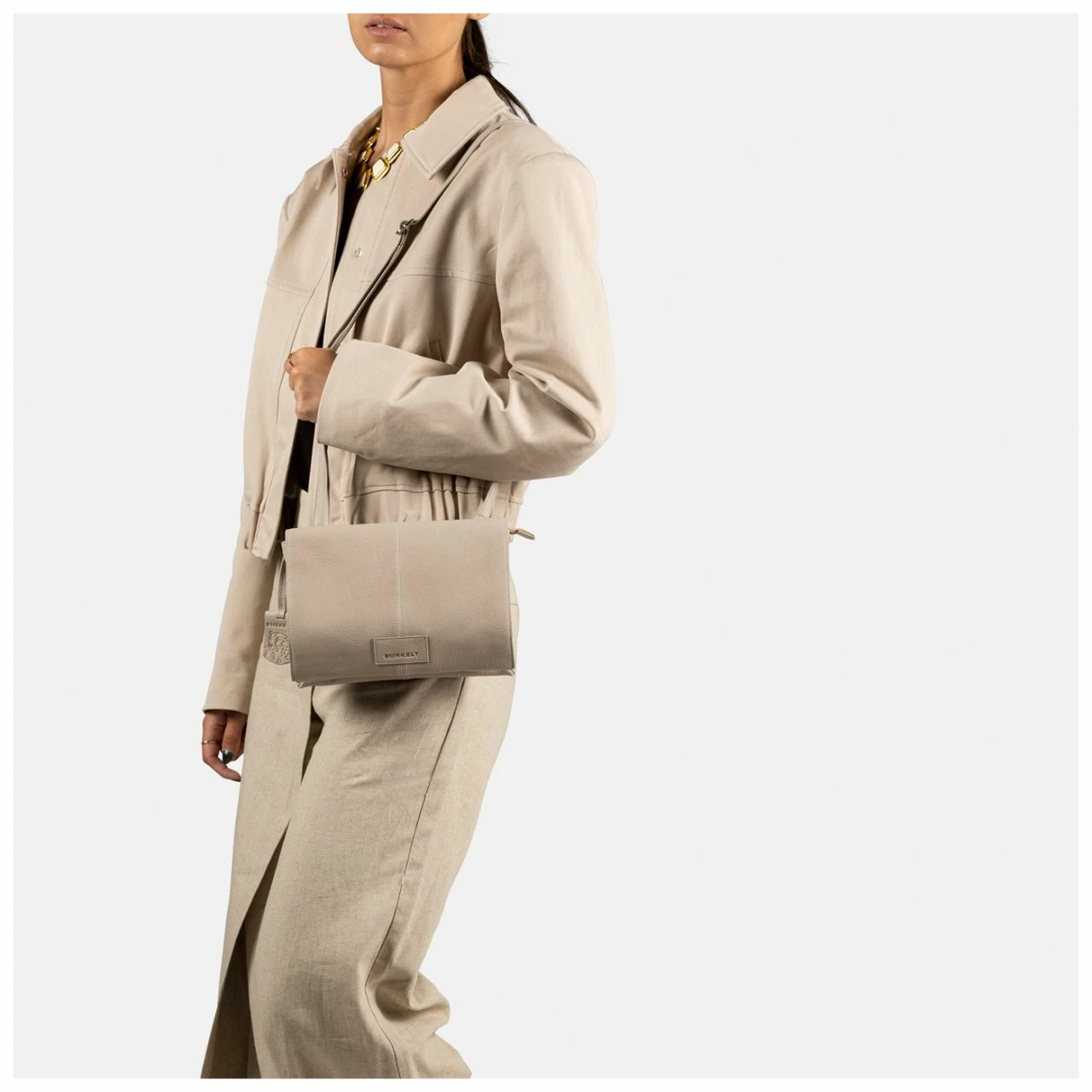 Burkely Umhängetasche Soft Skylar Double Pocket Flap Grey 7 Burkely Umhängetasche Soft Skylar Double Pocket Flap Grey – Bild 5