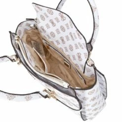 Guess Kurzgriff Tasche Loralee Status Satchel White Logo -Aufbewahrungstasche Geschäft 0 0565f2319a0dda7 1280x1280