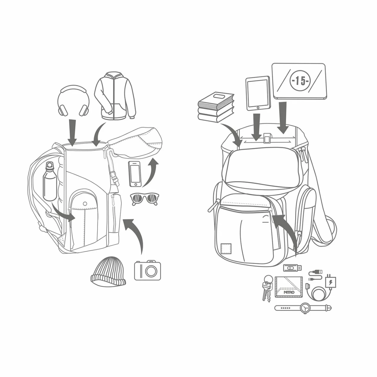 Nitro Rucksack Daypacker 32l Burnt Oliv 8 Nitro Rucksack Daypacker 32l Burnt Oliv – Bild 6