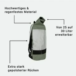 OAK25 Rucksack Reflective Rolltop 22l Oliv/salbei + Silber 17 OAK25 Rucksack Reflective Rolltop 22l Oliv/salbei + Silber -Aufbewahrungstasche Geschäft 0 06643613cb19935 1280x1280