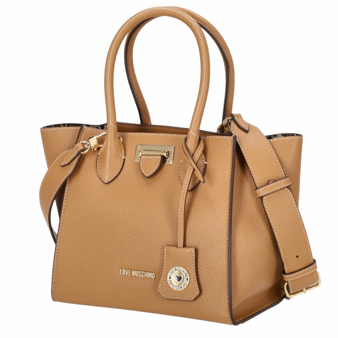 Love Moschino Kurzgriff Tasche Borsa JC4109 Cammello 8 Love Moschino Kurzgriff Tasche Borsa JC4109 Cammello – Bild 6