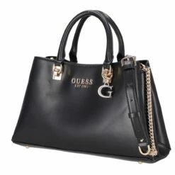 Guess Kurzgriff Tasche Eliette Logo Girlfriend Satchel Black -Aufbewahrungstasche Geschäft 0 0665c6b08206d90 1280x1280
