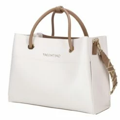 Valentino Kurzgriff Tasche Alexia Bianco/cuoio -Aufbewahrungstasche Geschäft 0 0665d7d3bd9b454 1280x1280
