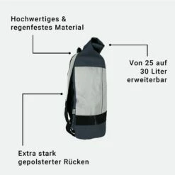 OAK25 Rucksack Reflective Rolltop 22l Navy/blau + Silber 16 OAK25 Rucksack Reflective Rolltop 22l Navy/blau + Silber -Aufbewahrungstasche Geschäft 0 07643613a17aeb3 1280x1280