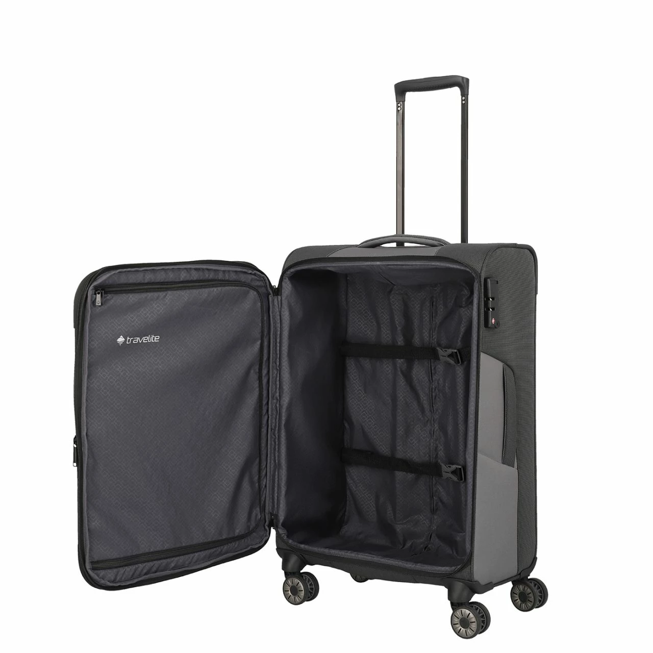 Travelite Reisetrolley Viia 4-Rad M 67cm Schiefer 9 Travelite Reisetrolley Viia 4-Rad M 67cm Schiefer – Bild 7