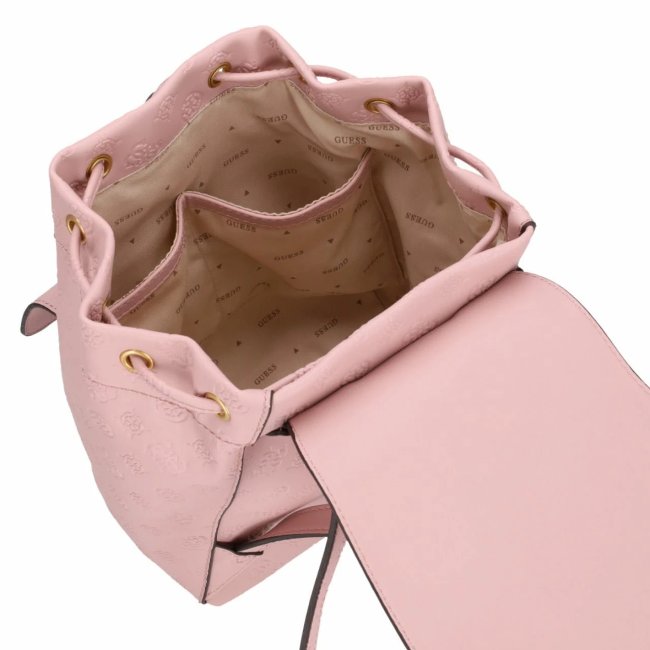 Guess Damenrucksack Geva Flap Backpack Rose Logo 9 Guess Damenrucksack Geva Flap Backpack Rose Logo – Bild 7